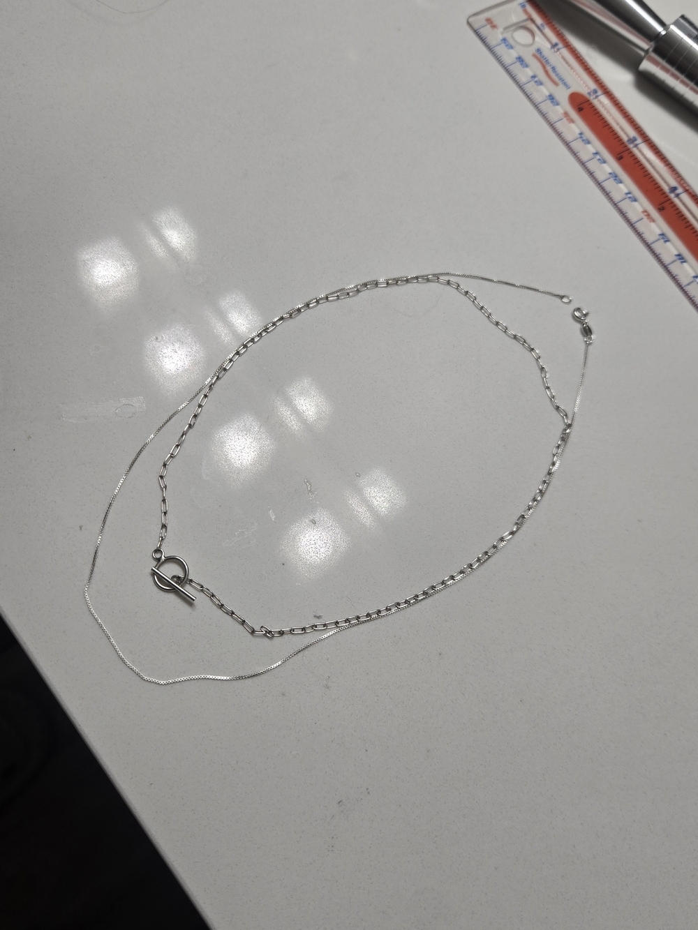 Sterling Silver Layered Chain Necklace